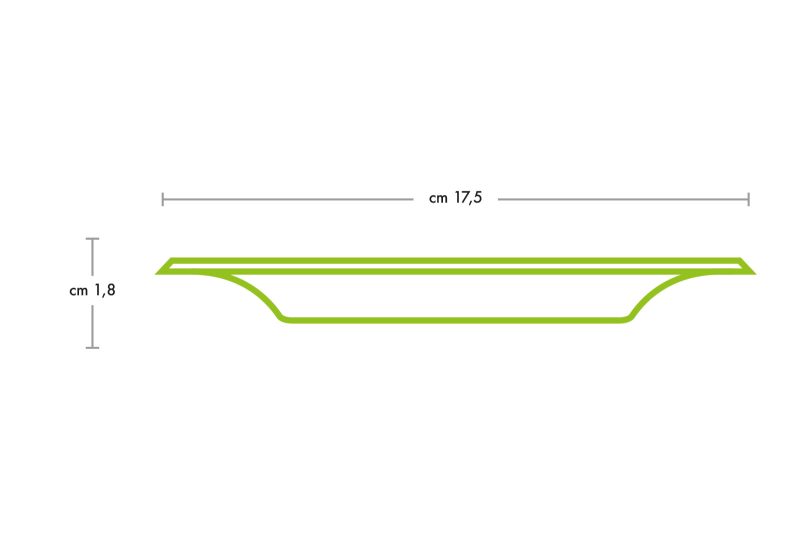 dimensioni piatto piano 17 cm compostabile e biodegradabile